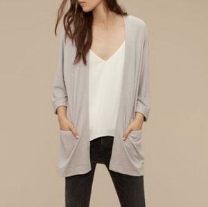 Wilfred Cashmere Longline Open Knit Cardigan